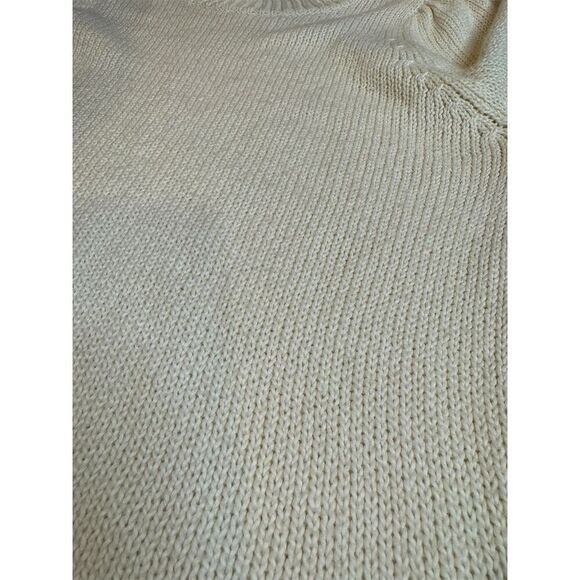 525 America Women's Ivory Puff Sleeve Pullover Sweater Size M - Picture 5 of 10